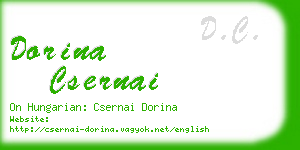 dorina csernai business card